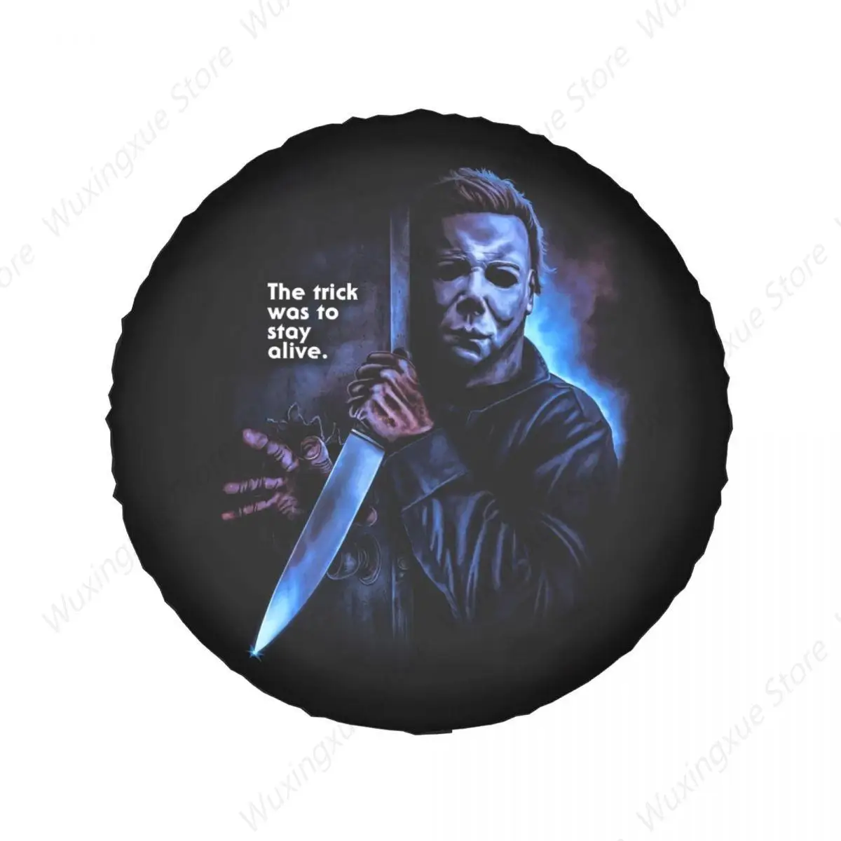 Horror Movie Halloween Michael Myers Spare Tire Cover for Jeep Pajero Custom Dust-Proof Car Wheel Covers 14