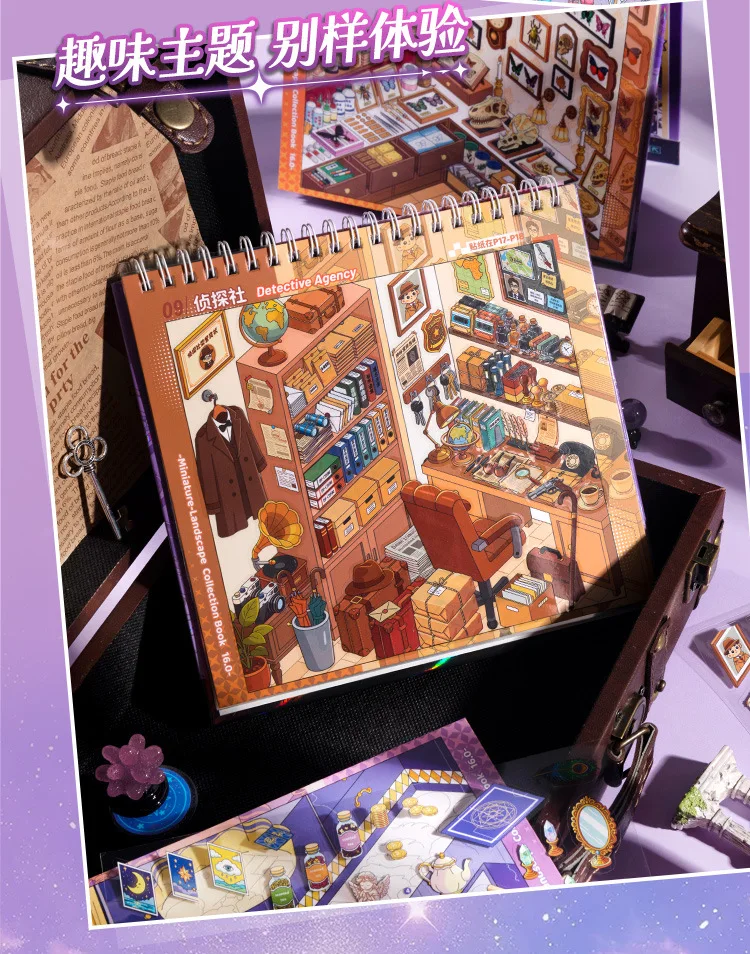 JCAC 30 Stück/Beutel Fortgeschrittenes Miniatur-Szenen-Aufkleberbuch 16.0, Winzige Aufbewahrungssammlung, Spaßige DIY-Stressabbau-Kreativgeschenk-Aufkleber – Detail 12