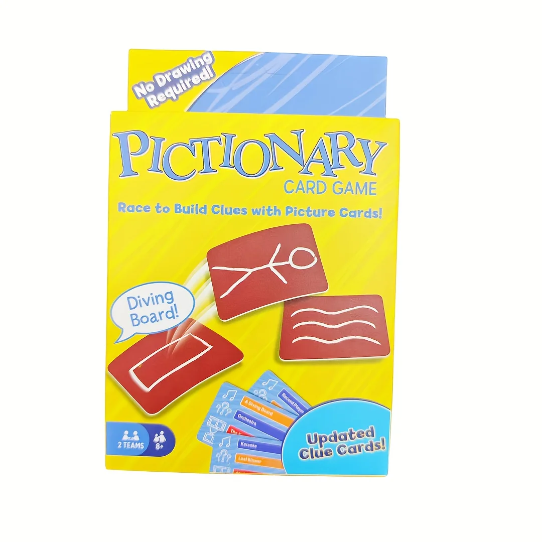 Pictionary, Card Game, Board Game, Suitable for Gifts (Slight Color Difference in Color)