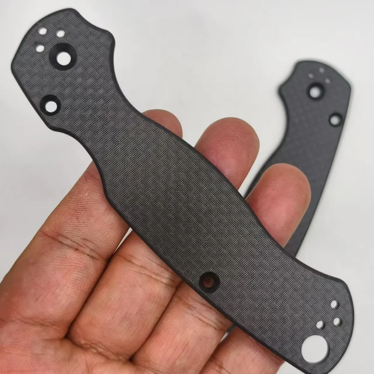 1 Pair Custom Made DIY Carbon Fiber Knife Handle Scales for Spyderco Paramilitary C81 MPCW2