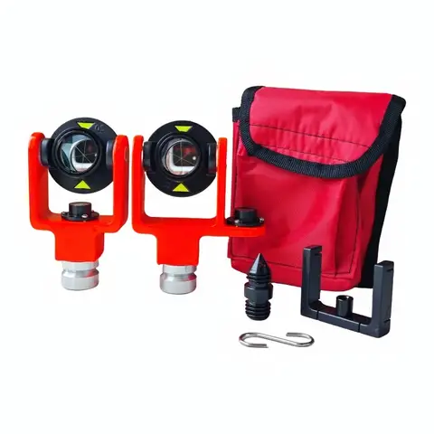ADS102 Mini Prism Reflector for Trimble Total Station with 5/8 Thread with Bubble for TOPCON Total Station GPS Surveying PRISM