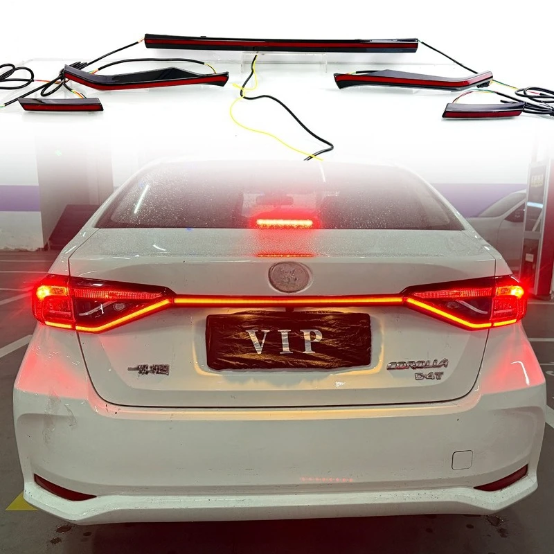 Rear LED Lamp Taillight Full-Width Tail Light Assembly for Toyota Corolla 2019-2024 Modified LED Taillights Trunk Brake Lights