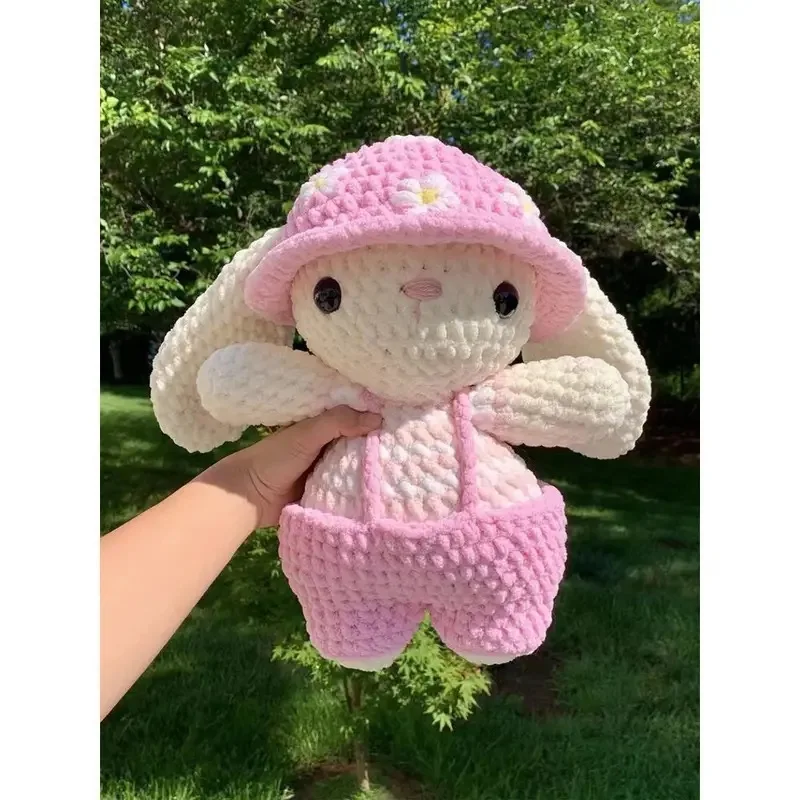 [Finished product] Large Homemade Needlework Doll large doll hand-woven finished product to send girlfriend gift cute rabbit