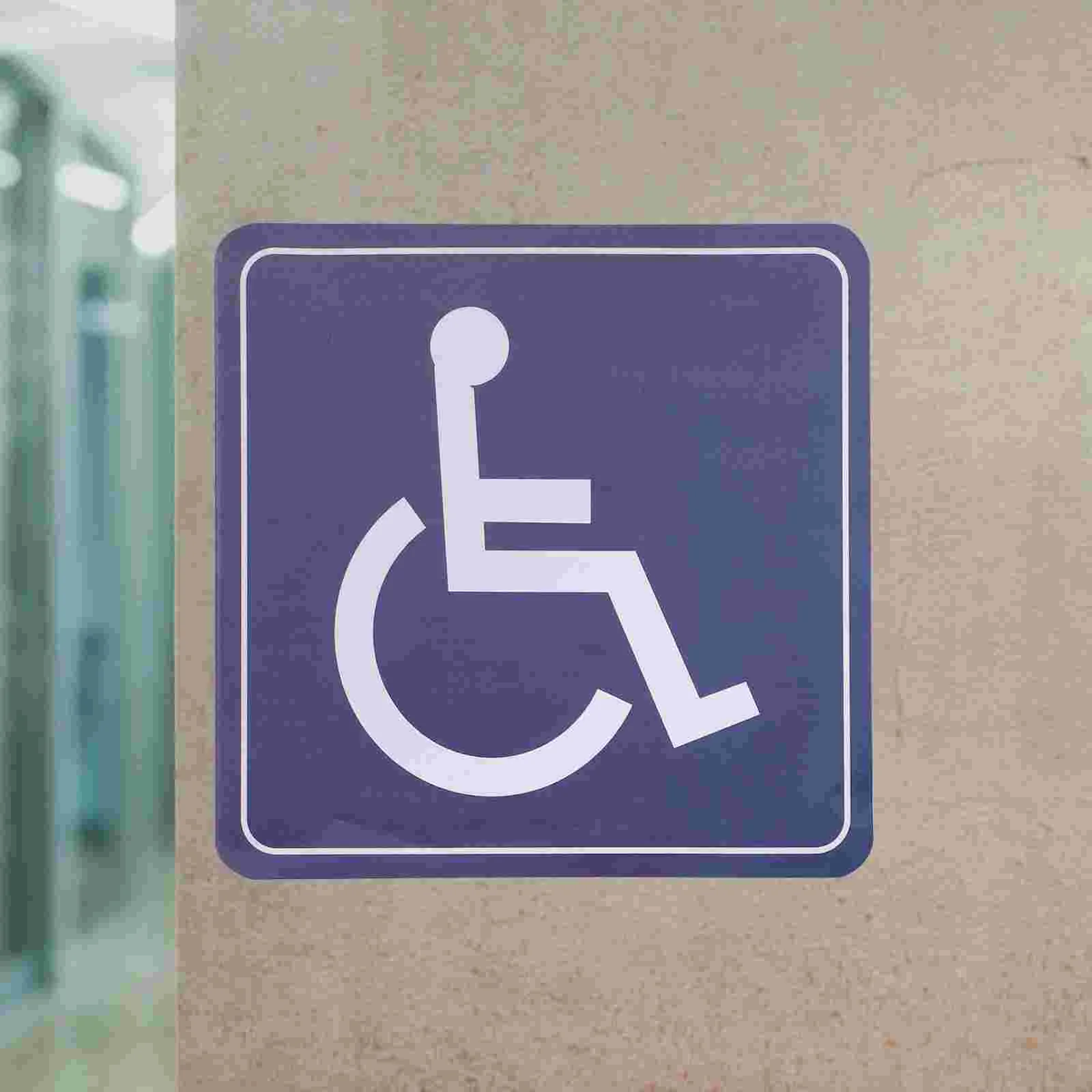 4 Pcs Wheelchair Sign Disabled Sticker Decals Self Adhesive Bumper Pvc Stickers for Cars