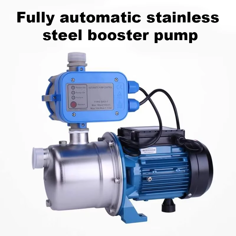 220V Self-Priming Circulating Water Pump Stainless Steel Household Tap Water Self-Priming Pump 50HZ Well Water Booster Pump