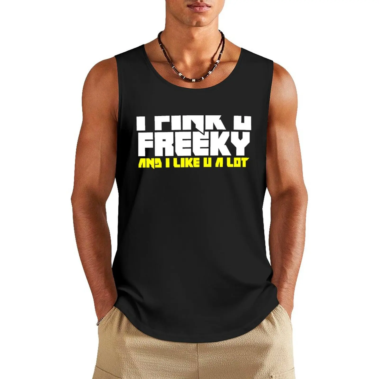 I Fink U Свободная майка, мужская тренировочная безрукавка без рукавов, Мужская хлопковая футболка
