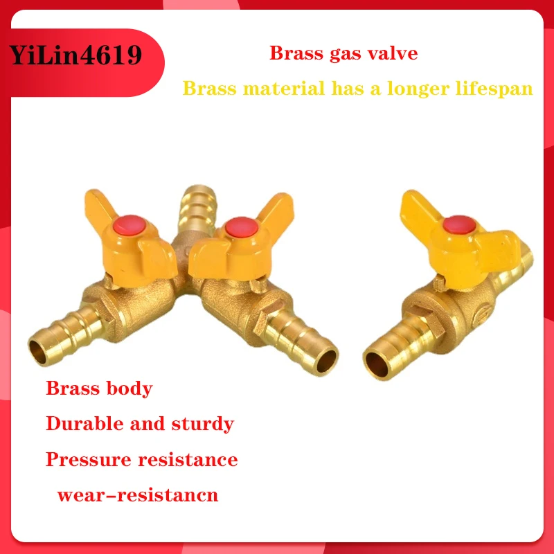 

Gas Three-way Valve Gas Hose Natural Gas Pipe Intubation Gas Connector LPG Three-way Ball Valve Fittings