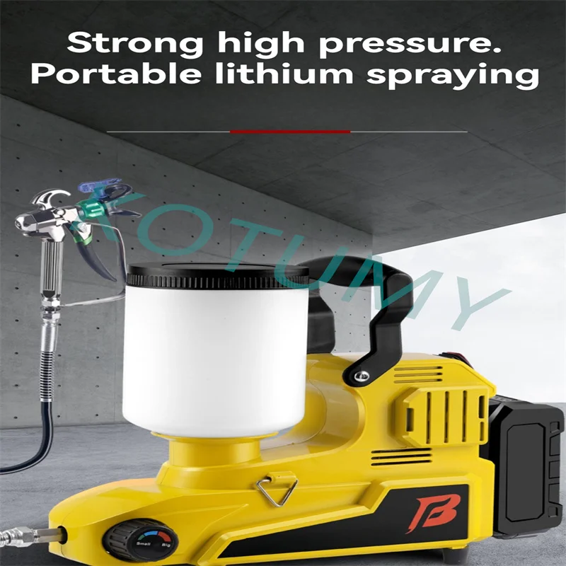 500W Household Multifunctional Lithium Battery Coating Paint Spraying Machine with Stepless Speed Regulation Spraying Machine