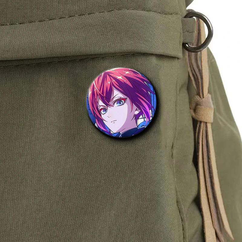 Round Anime Twisted Wonderland Enamel Pins Black and White Handmade Brooch Cartoon Cosplay Badge Jewelry Accessories Gifts 58mm - Image 5