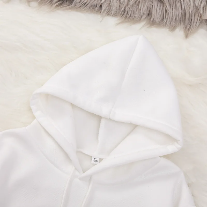white Friends Printed Hoodies men women Autumn Long Sleeve Pullover Tops Casual Pocket Hoodies Unisex Outer Loose Sport Wear
