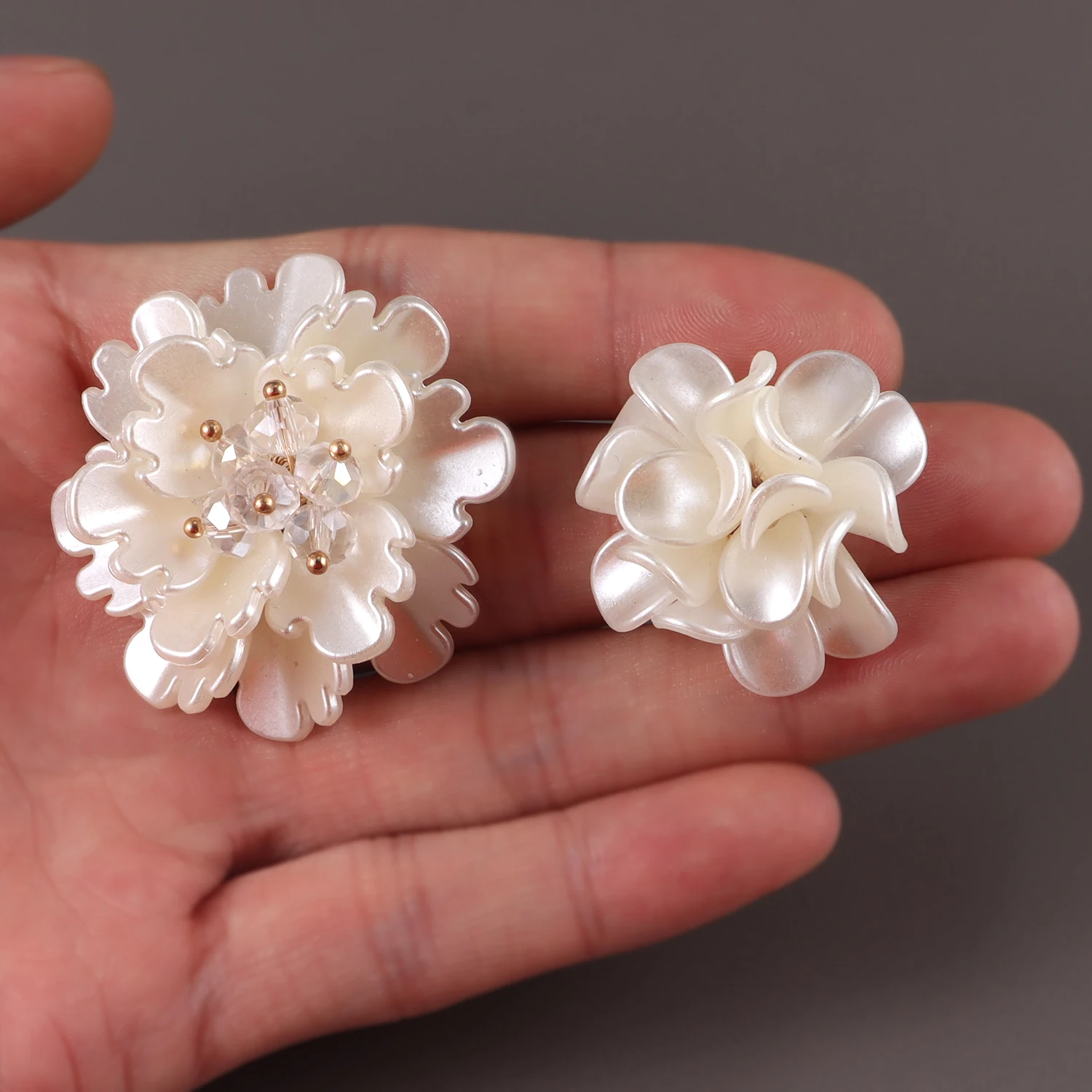 1/7 Stücke Acryl Rose Perle Kristall Blütenblatt Blume Floral Nähen Patches Patch für Kleid Machen Diy Handwerk