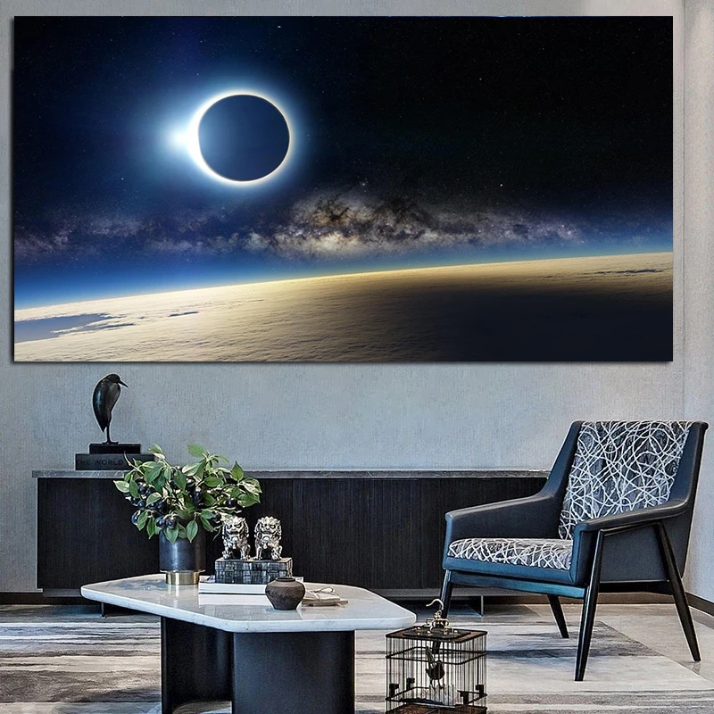 Nebula Starry Sky Solar System Posters Decorative Pictures Space Canvas Painting Earth Planet Wall Prints Living Room Home Decor