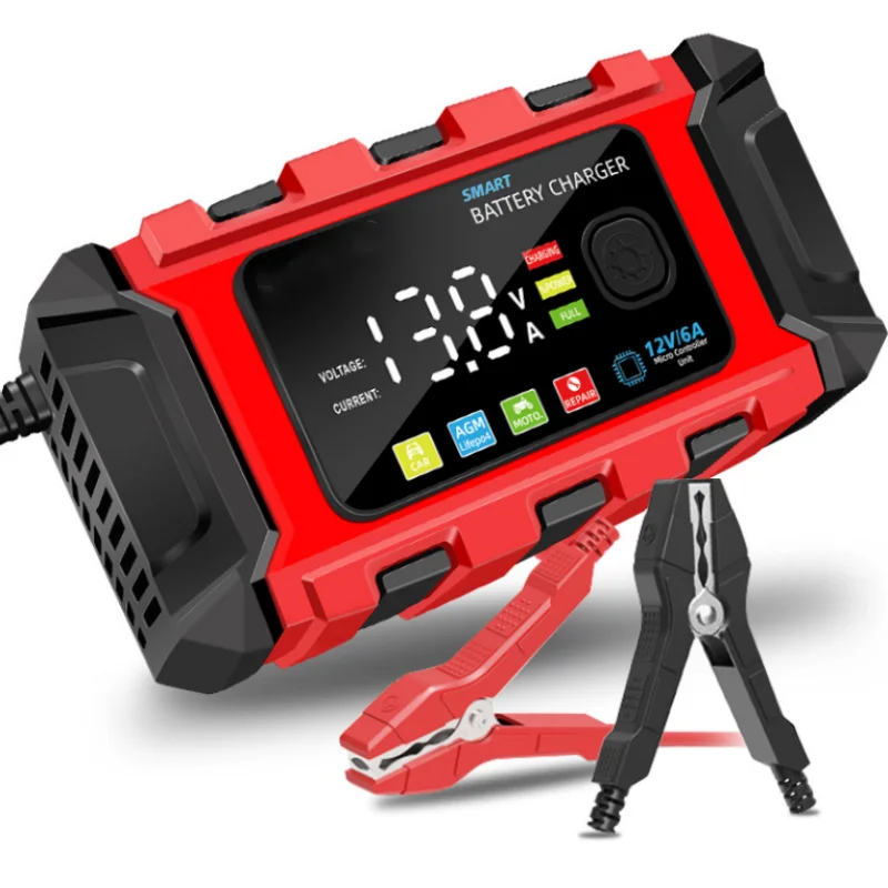 

12V Smart Car Battery Charger Rechargeable Sealed Lead Battery Charger Universal For Car Truck Motorcycle RV Tricycle Scoot SUV