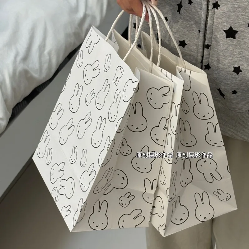 

Kawaii Miffy Tote Bag Exquisite Niche Gift Packaging Bag Simple and Fashionable Tote Bag Miscellaneous Storage Holiday Gifts