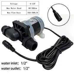 Super Quiet IP68 DC 12V 24V Brushless Mini Water Pump 4 Point Thread Solar Water Heater Shower Circulating Fountain Booster Pump