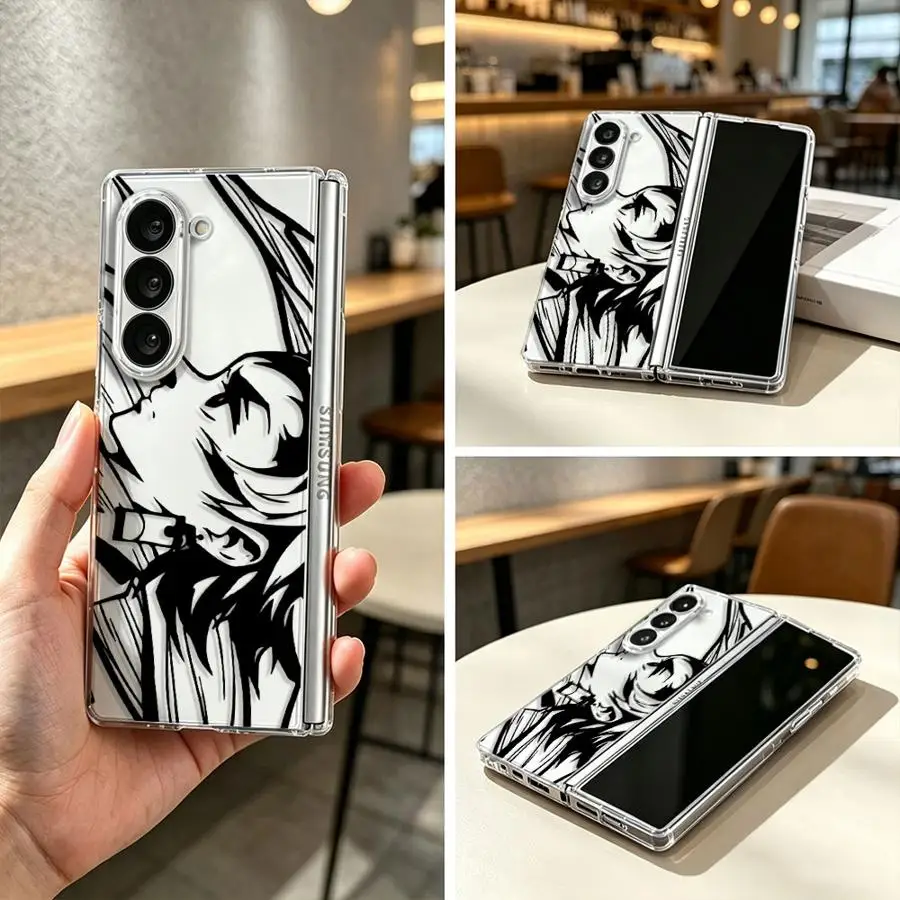 Soft Phone Cover Case for Samsung Galaxy Z Fold 8 Ultra ZFold6 Z Fold 7 6 5 4 3 ZFold5 ZFold7 ZFold4 ZFold3 D-Demon Slayer
