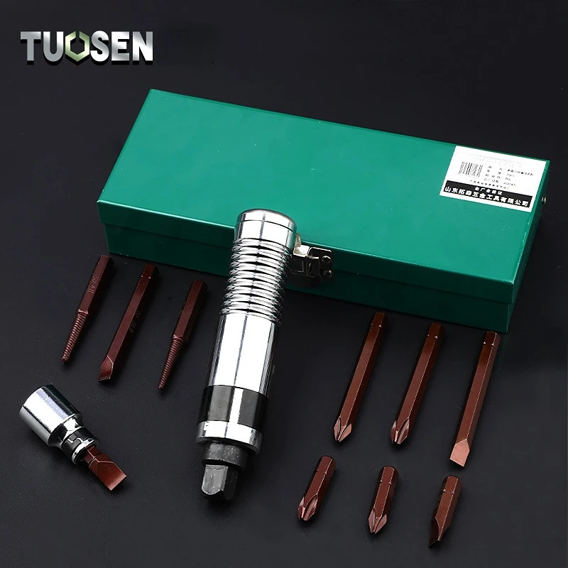 Impact screwdriver set 12/16 piece multi-functional industrial heavy-duty impact screwdriver bit anti slip screwdriver set