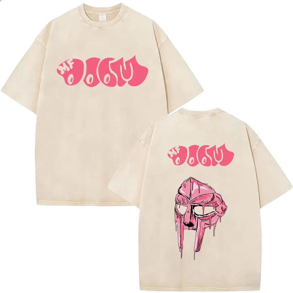 

Rapper Mf Doom Madlib Madvillain Vintage Washed T-shirt Tops Male Loose Hip Hop T Shirt Men Women High Quality Cotton T-shirts