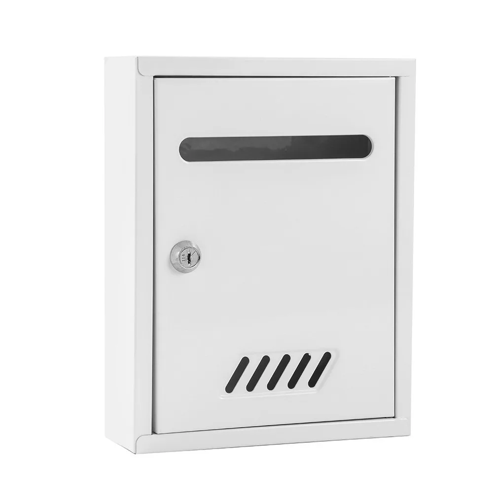 

Настенный почтовый ящик с замком, водонепроницаемый винтажный металлический почтовый ящик, простой в установке почтовый ящик