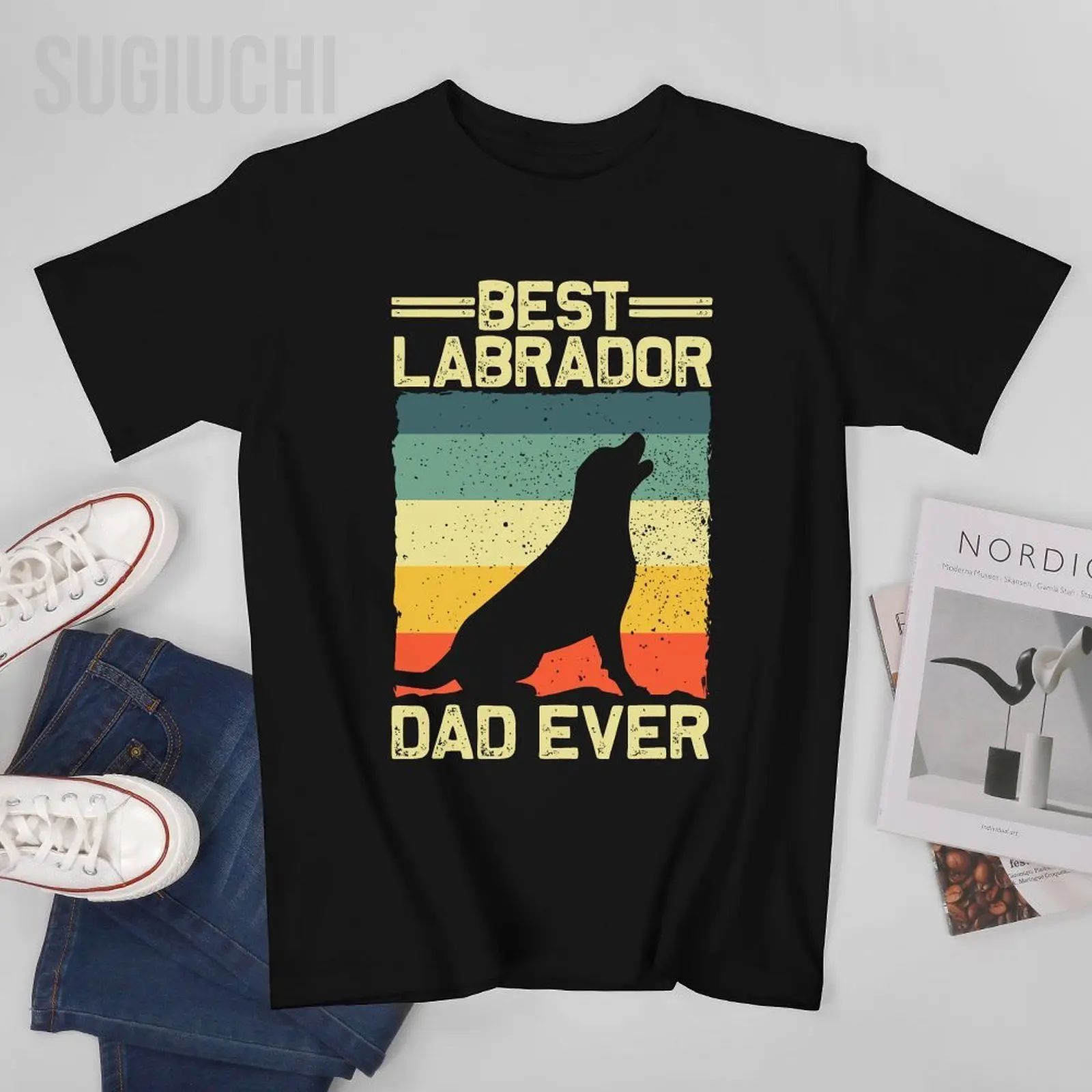 

Men Best Labrador For Dad Men Labrador Retriever Lovers Tshirt Tees O-neck T Shirts Women Boys 100% Cotton Short T-Shirt Unisex