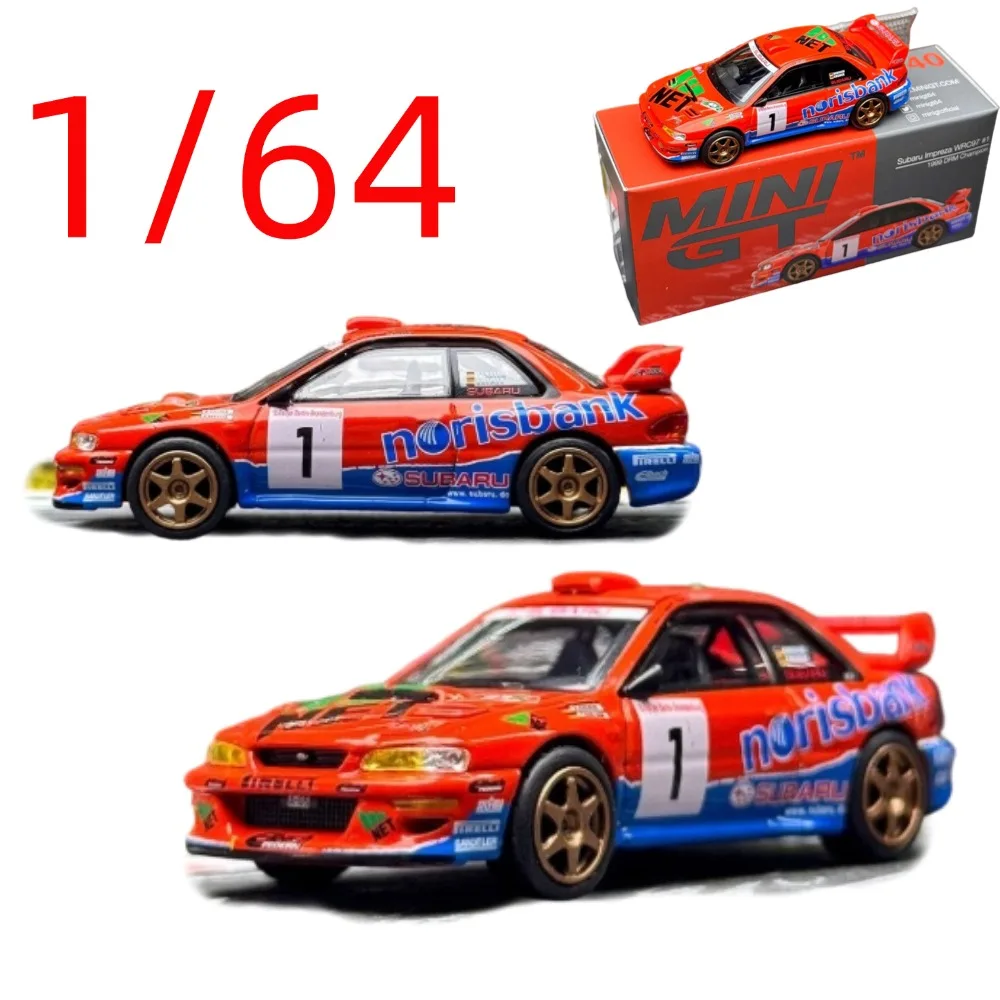 minigt-ダイキャスト-1-64スケール-スバル-wrc97-1140-スポーツカーモデル-合金製-スバル-wrc97-プレイビークルモデル-おもちゃ-コレクション-ディスプレイ