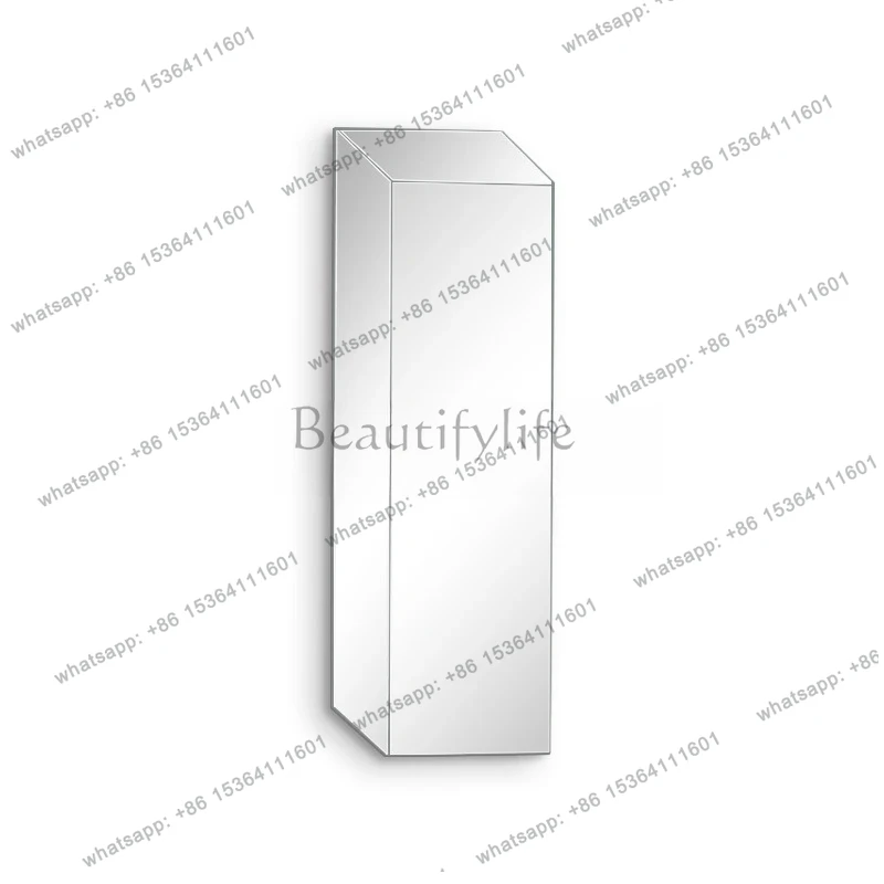 French irregular wall hanging full body living room porch decorative mirror art three-dimensional full-length mirror