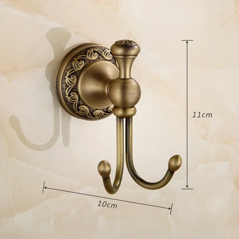 Antique Bronze Robe Hooks Brass European Style Bathroom Robe Hook Wall Mounted Clothes Hook Coat Hook Bathroom Accessories 5