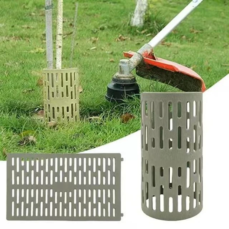 6 Piece Plastic Tree Trunk Protectors Waterproof Tree Bark Protector Flexible Tree Guard With Mesh For Various Size Trees