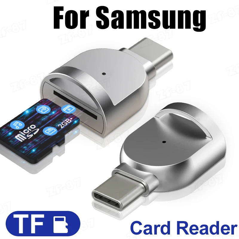 USB Type C To Micro-SD TF Card Reader Adapter High Speed Transmission Smart Memory Card Reader For Samsung S24 S21 Ultra Laptop