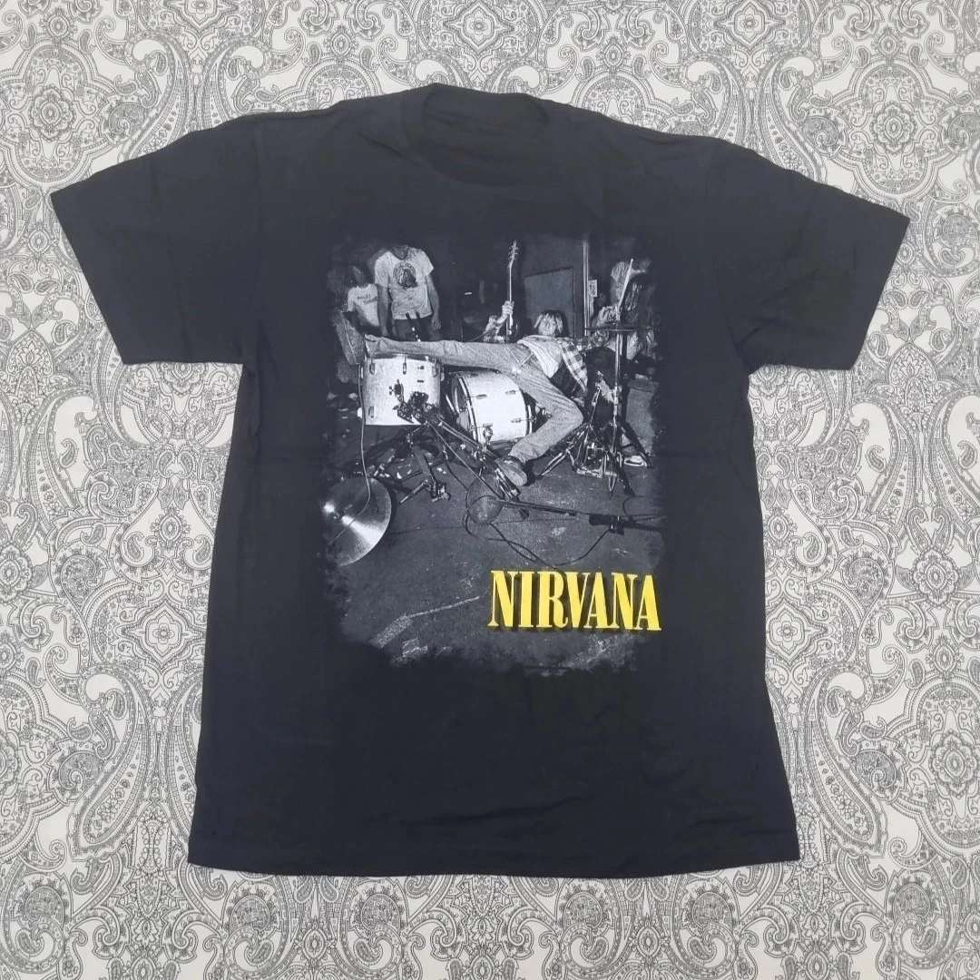 تي شيرت نيرفانا كورت كوبين باند مقاس كبير مطبوع عليه رسومات جديدة في Utero الراقية الفاخرة لكل من الرجال والنساء Y2k