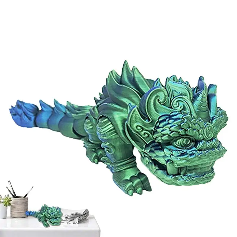 

Dance Lion Toy Gradient Color 3D Printed Lion Ornaments Fidget Toy Flexible 3D Printed Lion Ornaments Toys Dance Lion Fidget Toy