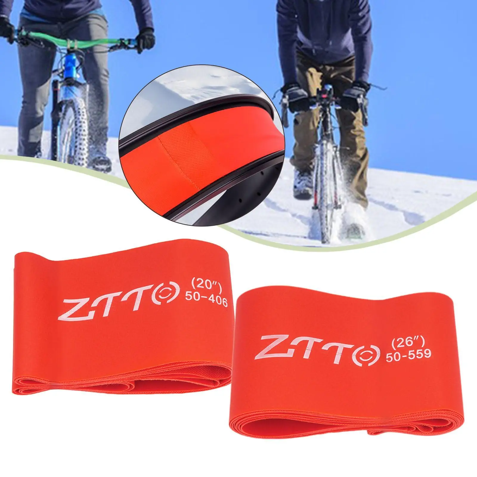 

Bike Tire Liner Mountain Road Bicycle Tyre Inner Portable Bike Tire Belt Inner Tube Flat for Bicycling Riding