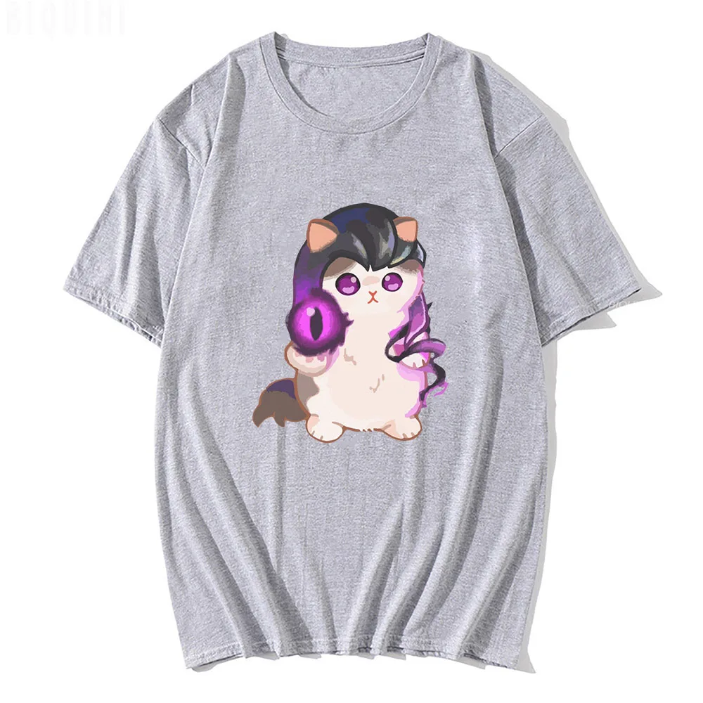 Reyna Cat Cute Surprised Penguin Game T-Shirt Men Women Cotton 2022 Summer Game Customize Print Children Unisex Oversized Shirts