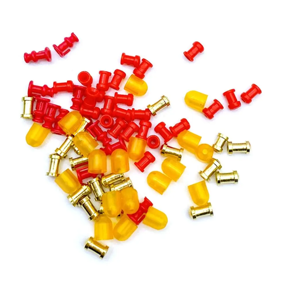 30pcs Saltwater Fishing Equipment Copper/Plastic Slide Parts Rubber Tie Snapper Skirts Buzzbait Silicone Thread Tackle