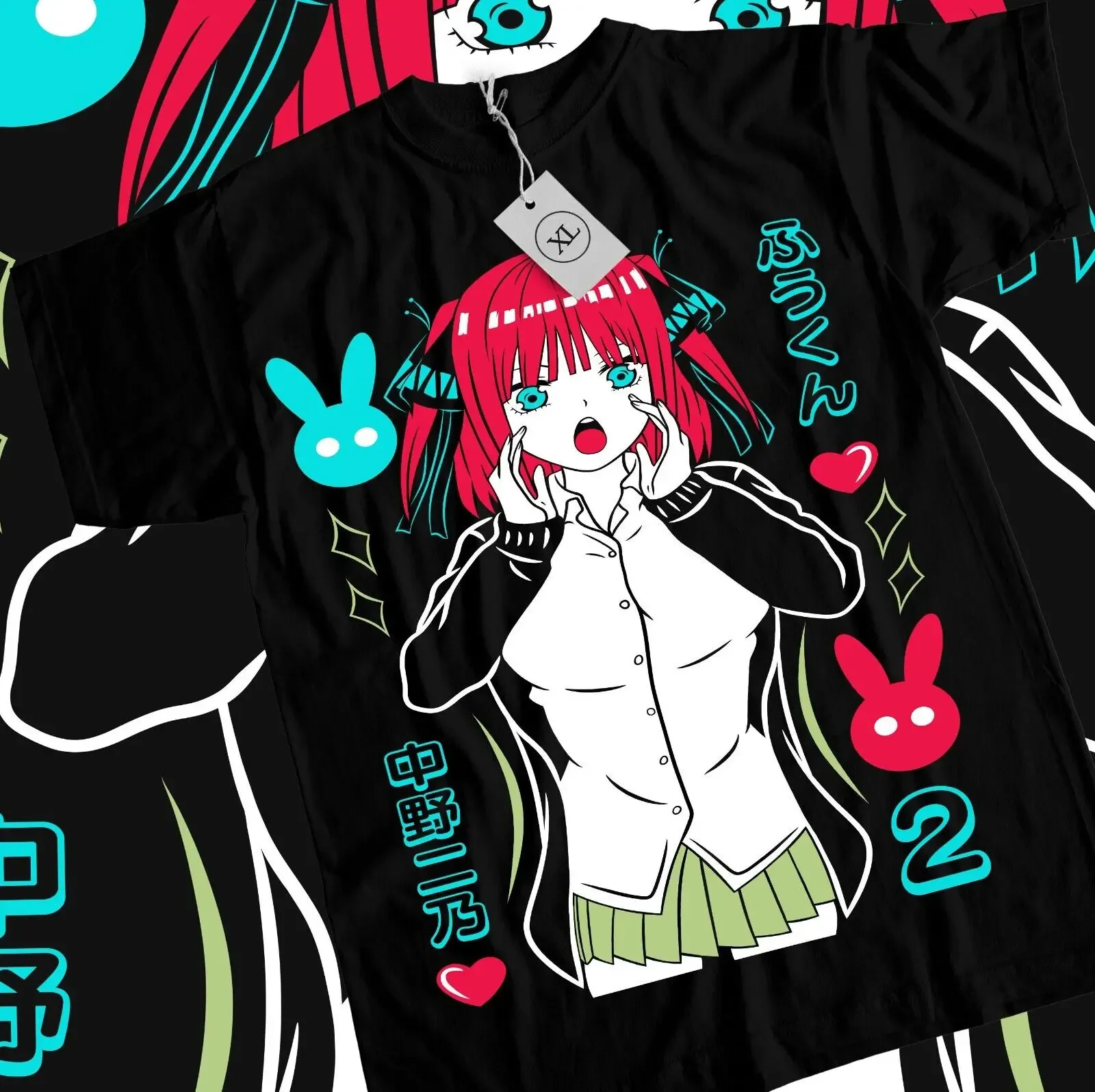 

Nino Nakano T-shirt Waifu Hot Nakano Nino 5-toubun no Hanayome Gift Shirt