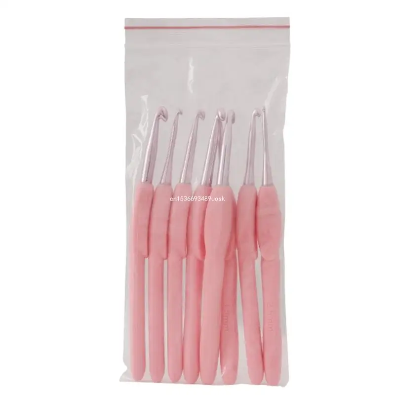8Pcs Professional Long Handle Crochet Hook, 2.5mm-6.5mm Ergonomic Crochet Hook Set, Crochet Needle for Beginner