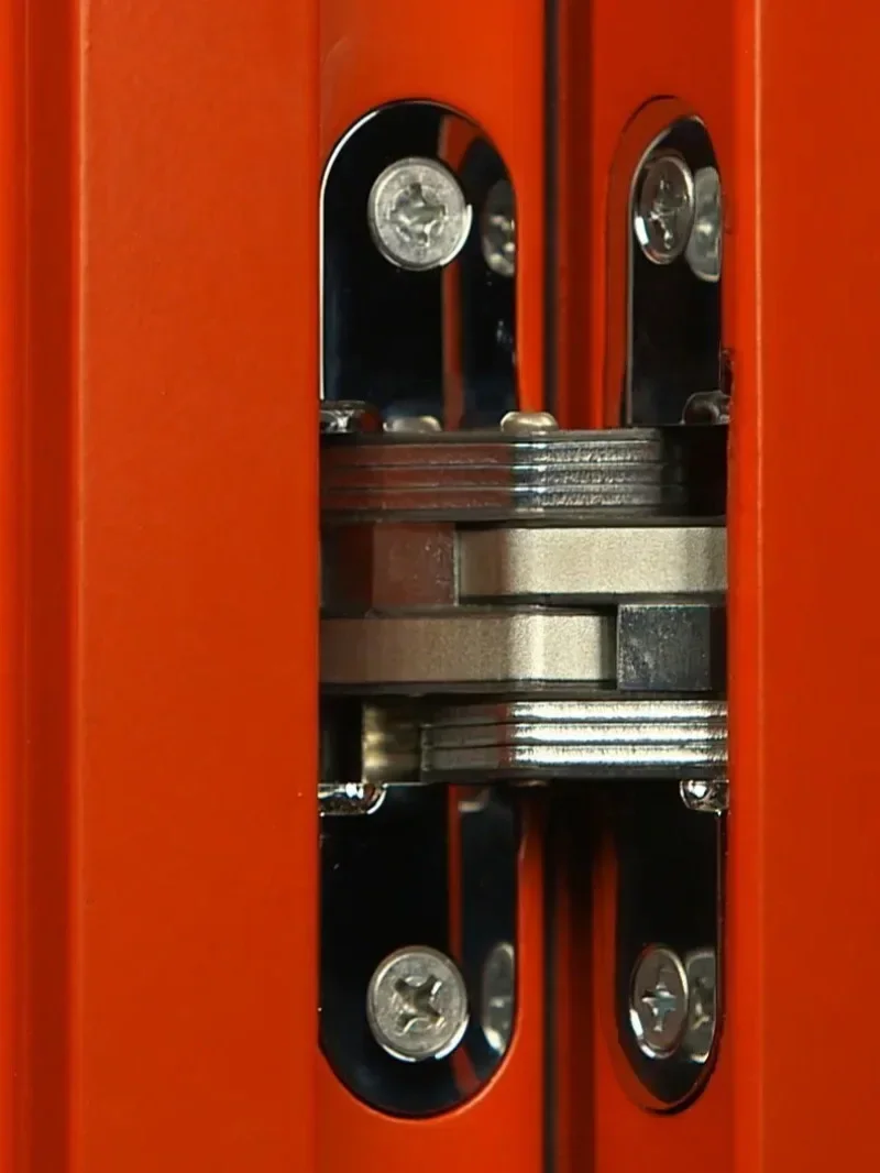 New Invisible Door Hinge Adjustable Speed Automatic Door Closer with Rebound Function Folding Hidden Door Concealed Cross Hinge