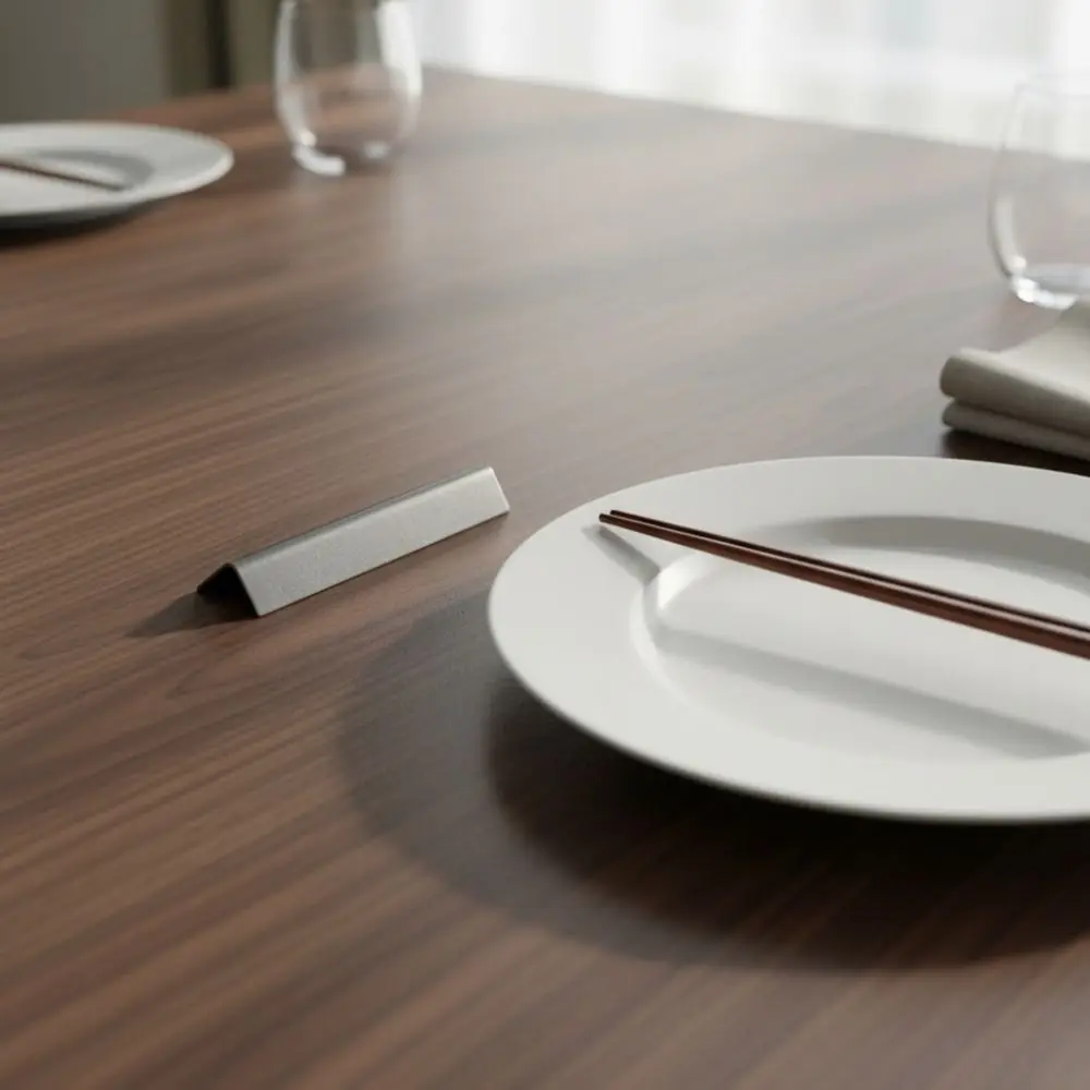 Simple Industrial Style 304 Stainless Steel Chopstick Rest Retro Matte Spoon Rack Triangular Chopstick Pillow Restaurant