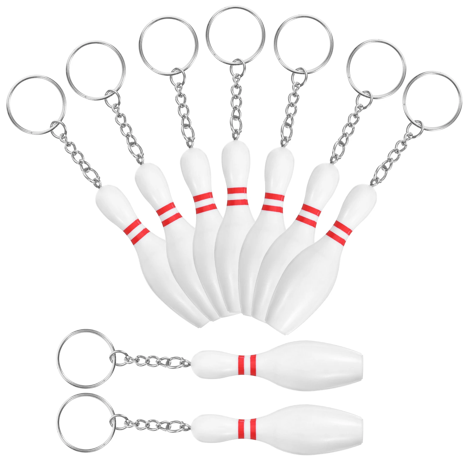 

9pcs Pendants Keychain Sports Key Ring Stylish Creative PVC Lightweight Portable Key Rings Balls Chains Wrist Gifts