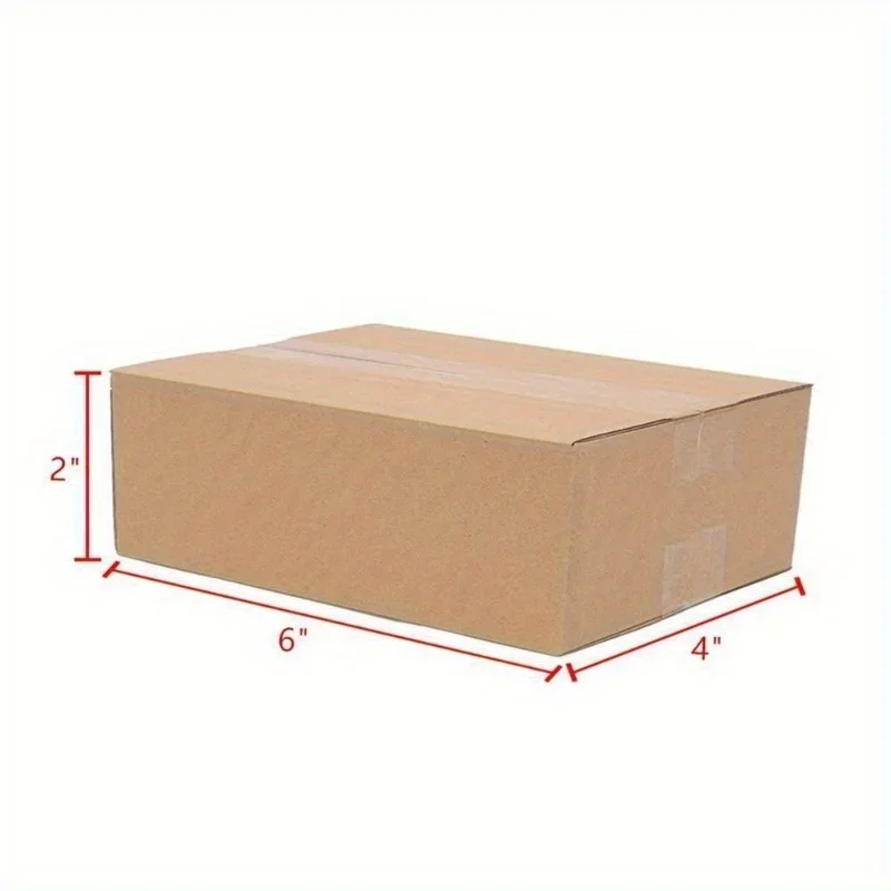 100 Pcs 6x4x2 Shipping Packing Mailing Moving Storage Boxes Corrugated Paper Box