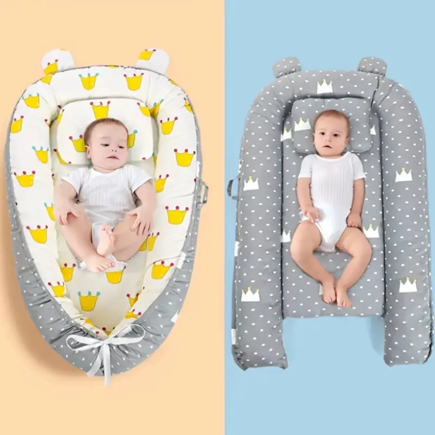 バイオニックベビー安全睡眠ベッド：新生児のための究極の睡眠安全、穏やかでびくびくしない、吐き戻し防止のベビーベッド