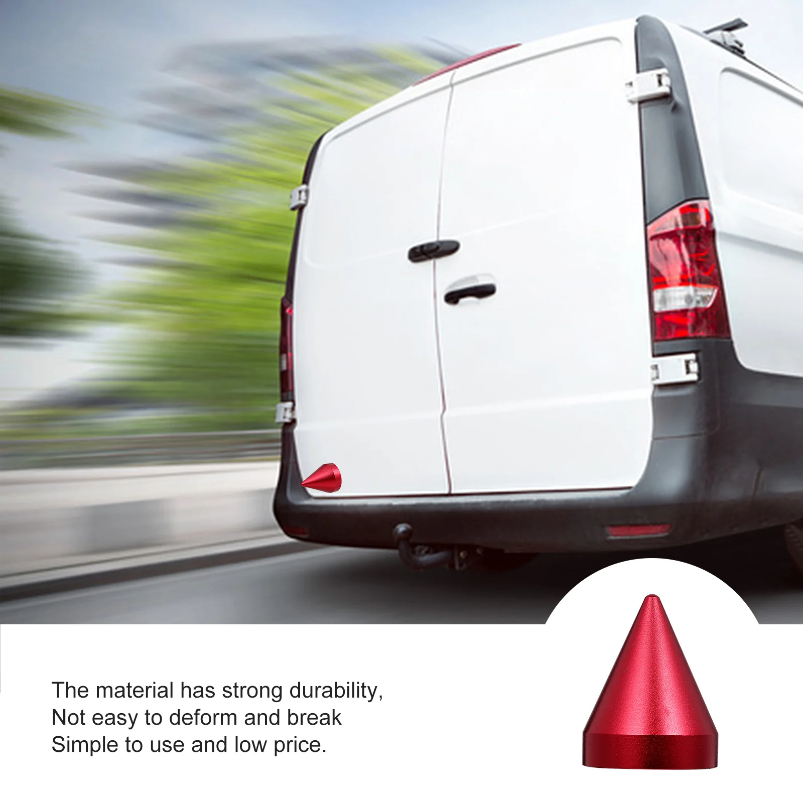 

1Pcs Alloy Anti-Collision Tail Cone Durable Car Rear Protector Spike Safety Accessory Tail Cone Anti-Collision Car Accessory