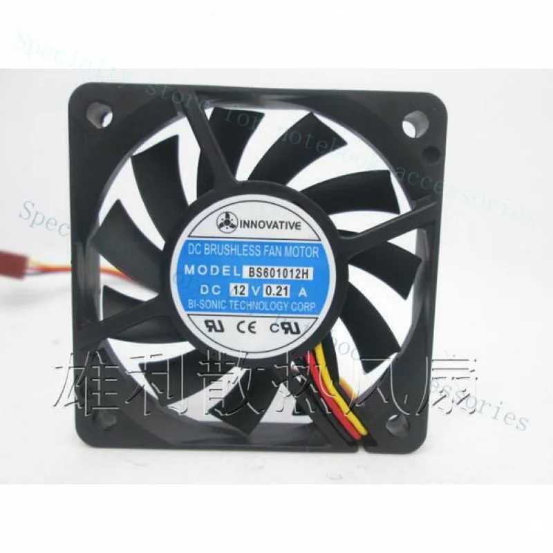 

Инновационный вентилятор A+ INNOVATIVE BS601012H 12V 0.21A 6CM 6010 с 3-мя проводами для охлаждения