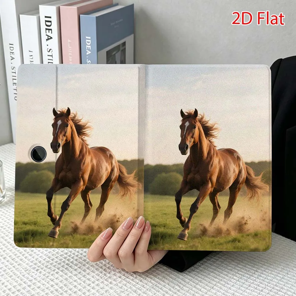 Cool Horse Pattern Soft For OPPO VIVO IQOO OnePlus Realme Pad 3 Pro 13 12.1 11.4 11 inch Pen Tray Tablet Case