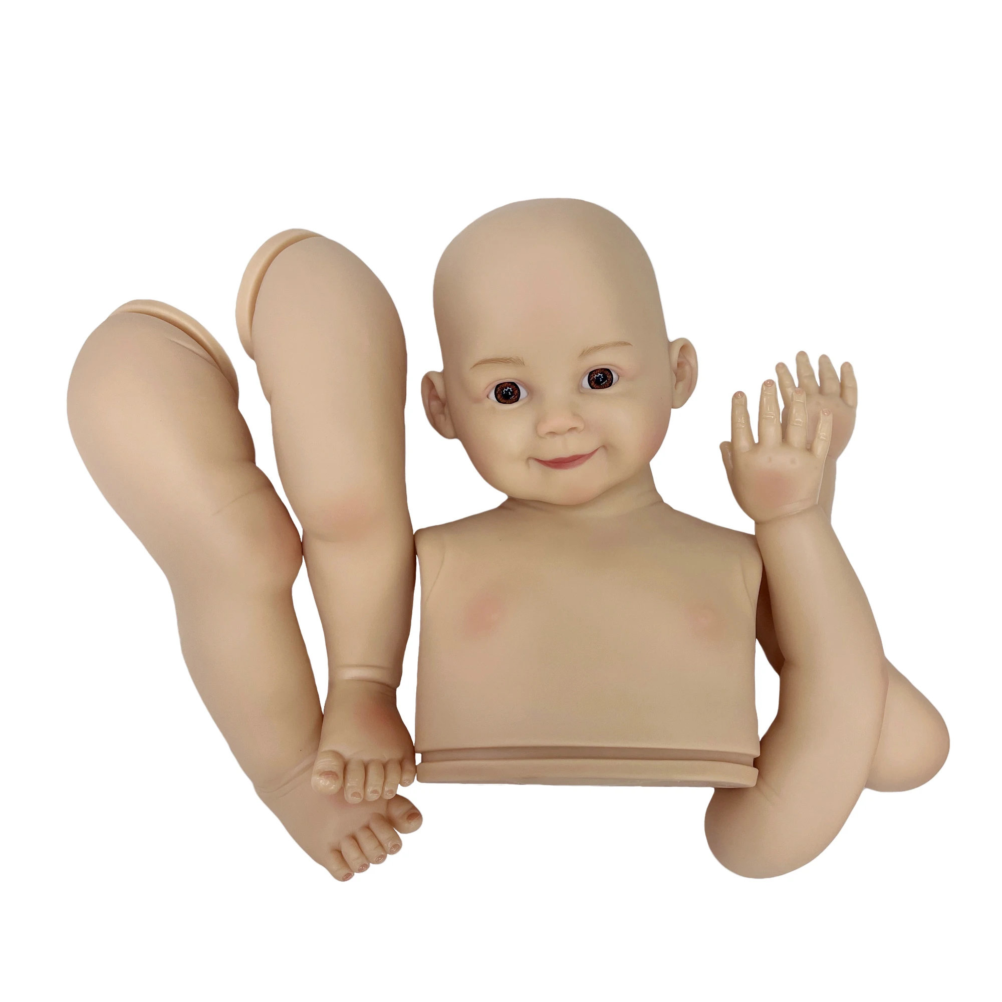 

28 Inch Handmade Bebe Painted Reborn Doll Kits With The Full body Vinyl Reborn Dolls Boneca Reborn Corpo De Silicone