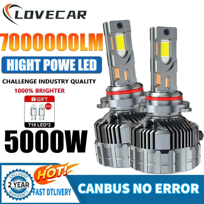 

LOVECAR H7 H4 H11 LED CANBUS Led 6 Copper 5000W Headlight Bulbs Super 9005 9006 9012 H1 H4 H7 H11 12V 24V Car Headlight Lamp