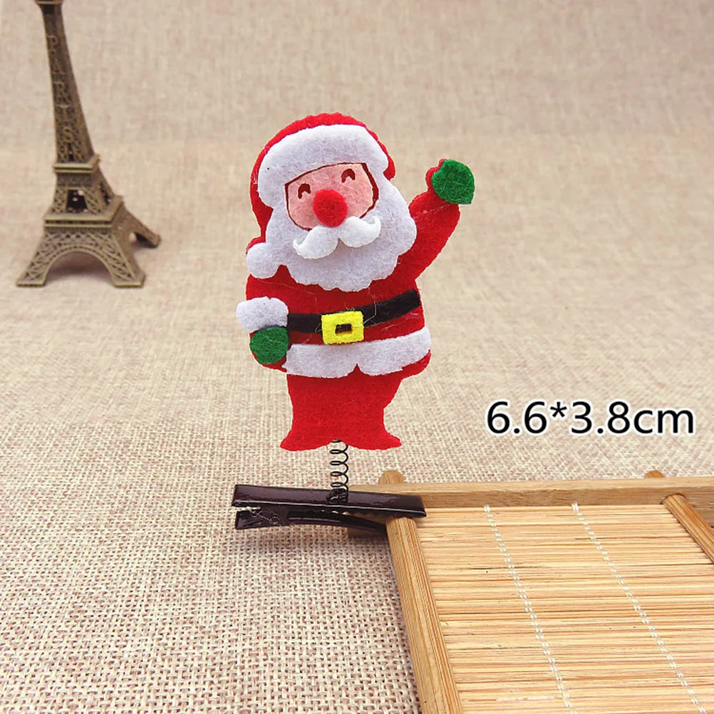 

10 шт., заколки для волос для девочек, рождественская тема, заколки с героями мультфильмов для праздничной вечеринки, детские аксессуары для волос, Рождественский декор, рождественские заколки