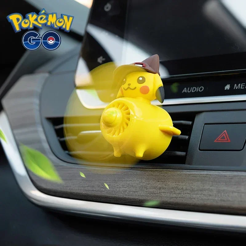 

Anime Pikachu Go Rotating Propeller Cartoon Car Air Freshener Smell Perfume Diffuser Pilot Fragrance Air Car Fans Decor