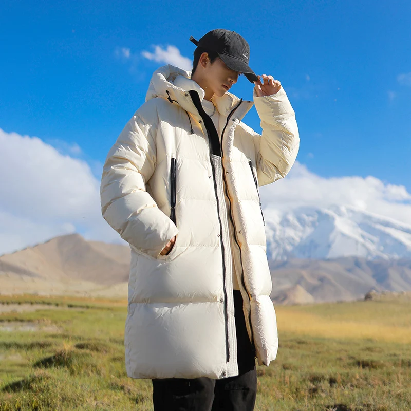 새로운 겨울 패션 따뜻한 중성 재킷 고품질 방풍 통기성 캠핑 하이킹 방한 다운 재킷