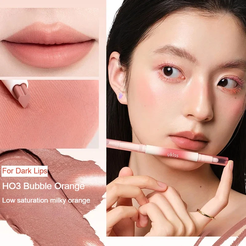 Delineador de Labios UKISS Mate Suave Color Nude 3D Resistente al Agua, Contorno de Labios Natural, Corrector de Ojeras y Labios Oscuros, Maquillaje de Labios de Larga Duración